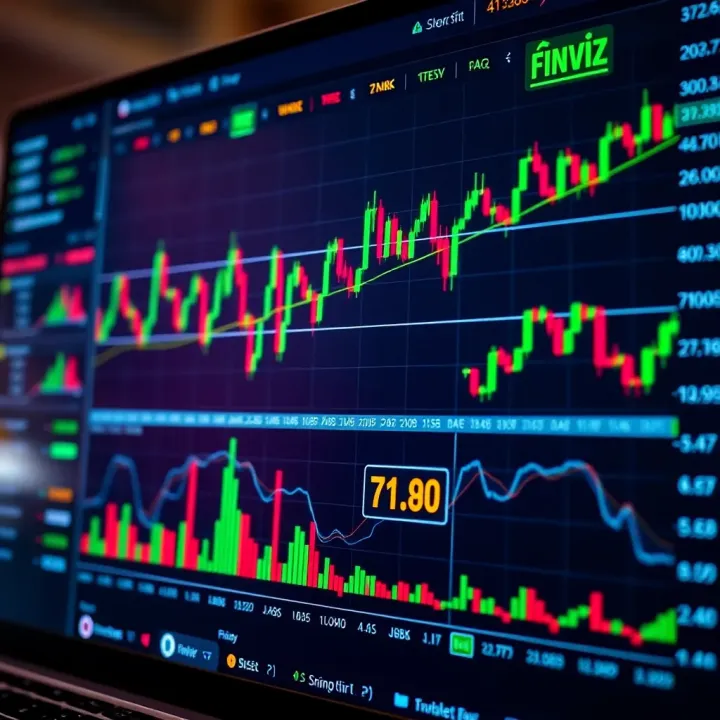 Forex trading dashboard showing currency pairs and technical indicators on Finviz platform