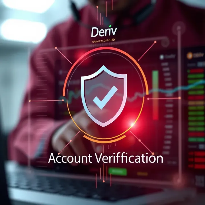 Illustration of secure account verification with a digital shield and checkmark emphasizing account safety