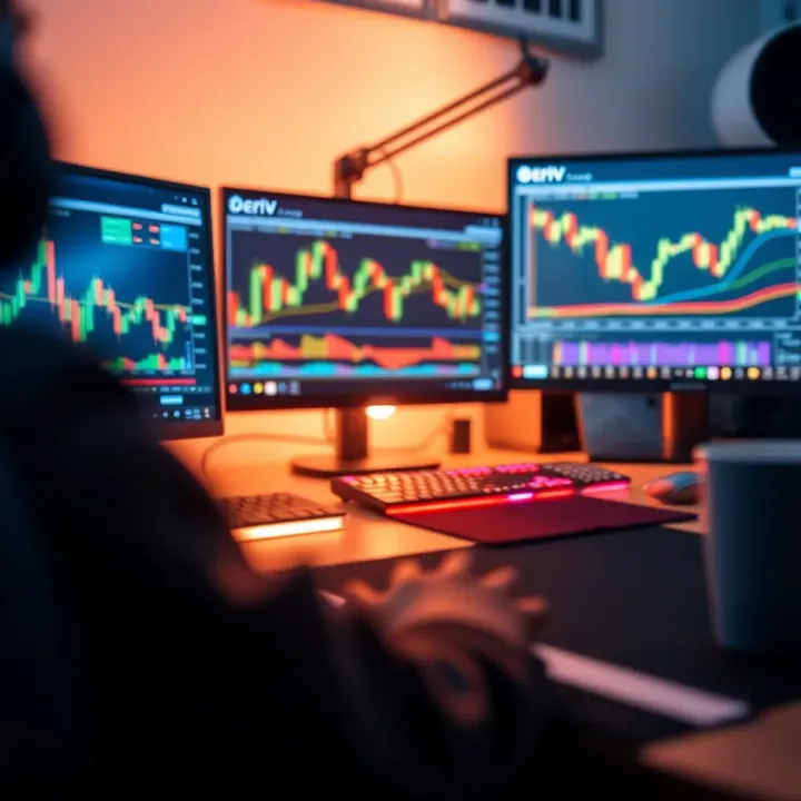Automated trading setup showing integration of TradingView alerts with Deriv platform for executing trades efficiently
