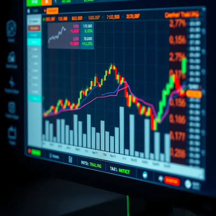 Graph showing performance evaluation metrics of automated trading strategies