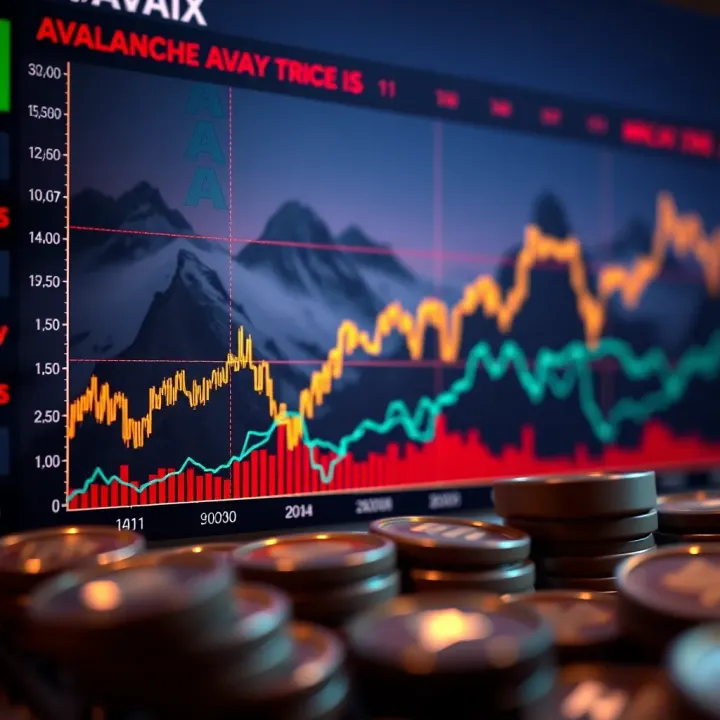 Graph showcasing trends in Avalanche cryptocurrency prices over time