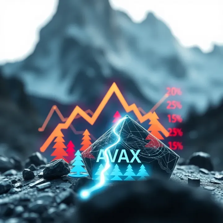 Graphic illustrating technological advancements and ecosystem growth of Avalanche blockchain