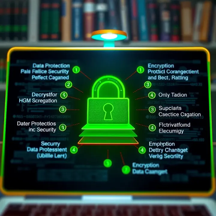 Graphic depicting security layers and encryption methods applied in binary login systems to ensure data protection