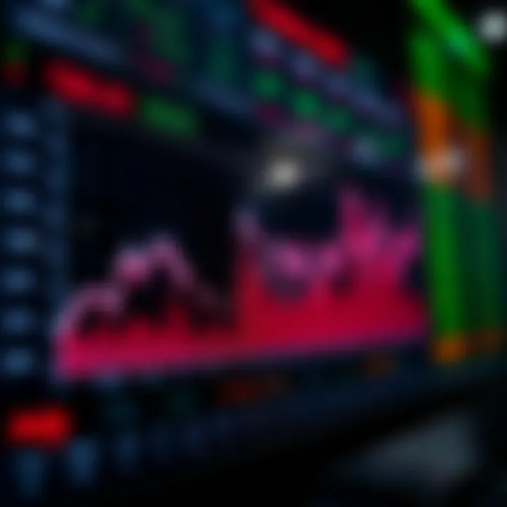 Graph showing the projected upward and downward price trends of Cardano's ADA cryptocurrency over time