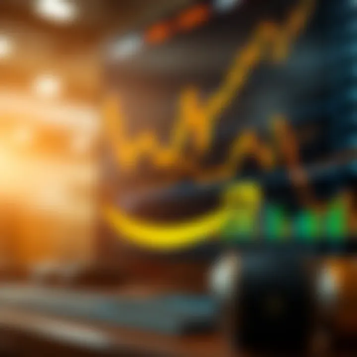 Illustration of financial charts and data representing Amazon’s growth potential and investment insights
