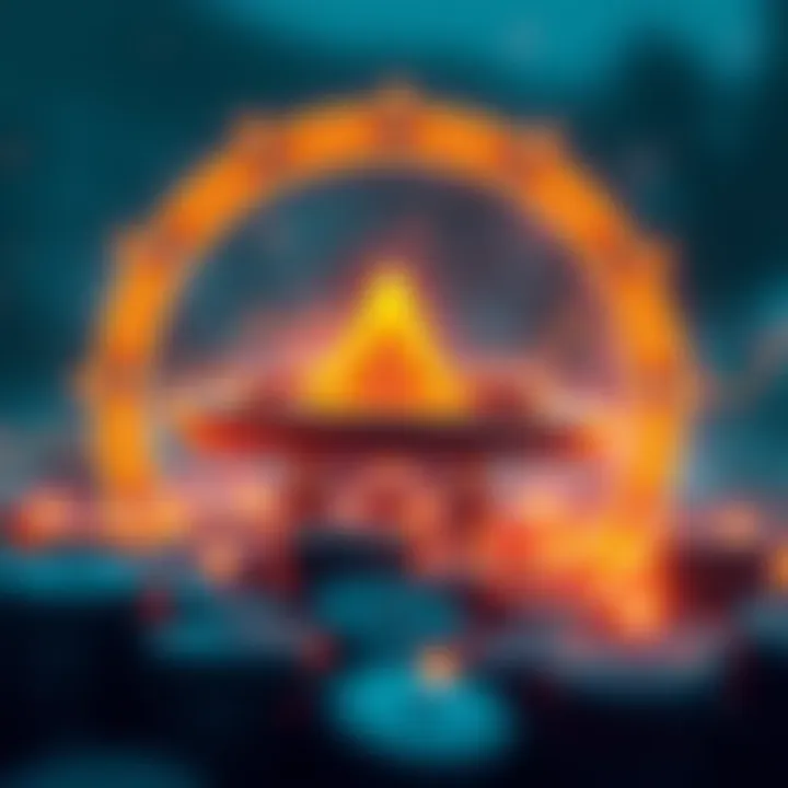 Illustration of blockchain technology structure representing Arbitrum's innovative layer with crypto tokens