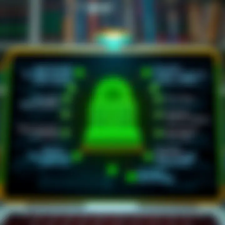 Graphic depicting security layers and encryption methods applied in binary login systems to ensure data protection