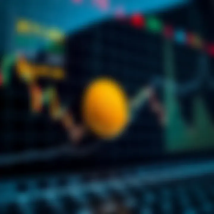 Graph showing Binance Coin price fluctuations with bullish and bearish trends