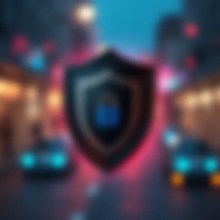 Security shield symbolizing protection features and secure transactions on Upbit platform