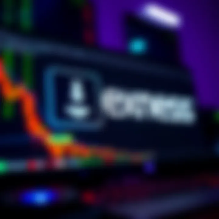 Illustration of a desktop computer with download icon and Exness logo, symbolizing software installation
