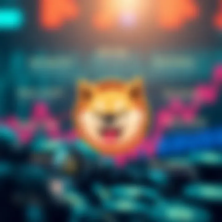 Conceptual graphic illustrating factors affecting cryptocurrency price including market sentiment and external influences