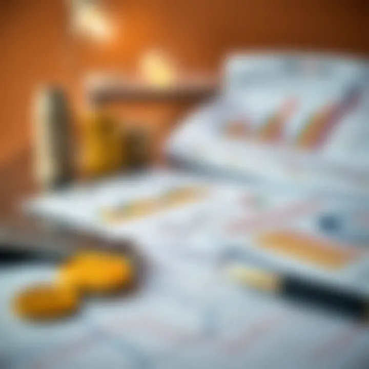 Visual representation of financial planning with charts and documents showcasing lending criteria and risk management for Nigerian enterprises
