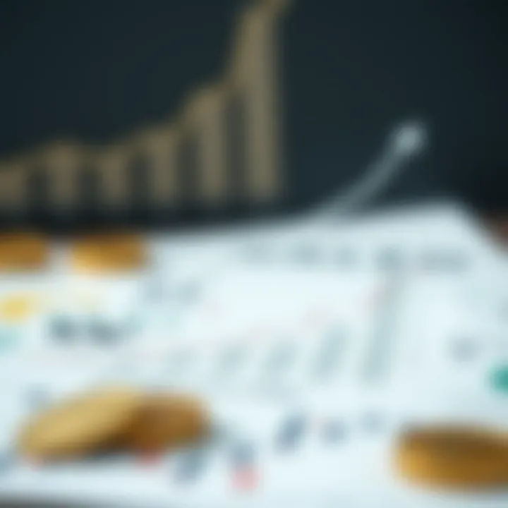 Graph showing potential growth of a small investment with various financial tools