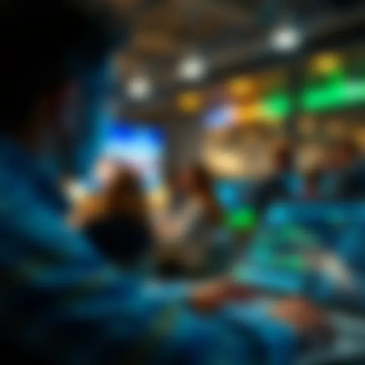 Interactive TradingView community features including chat and idea sharing