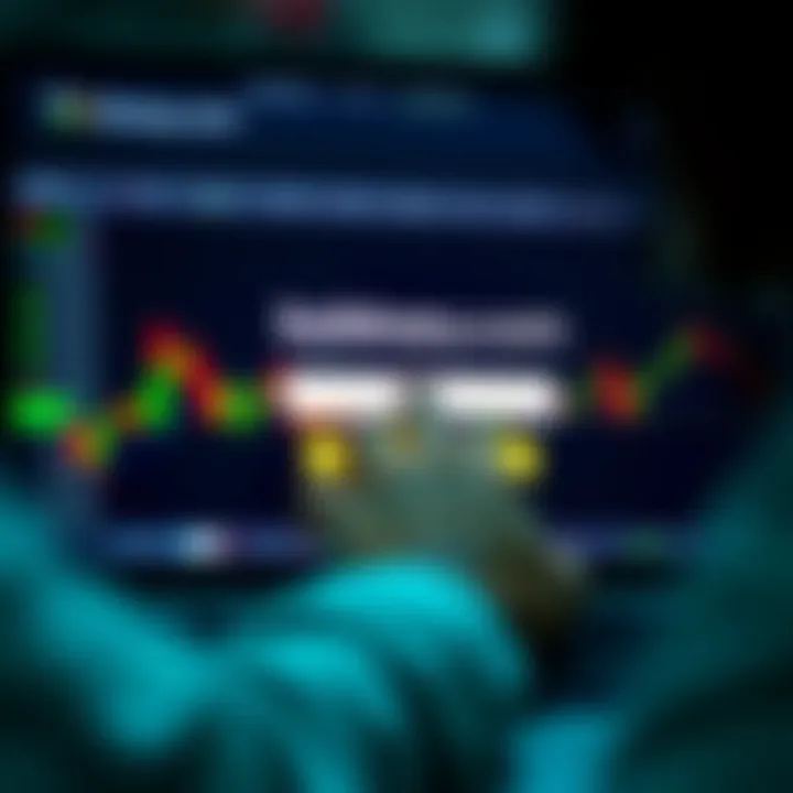 User entering login credentials on www.binary.com trading platform