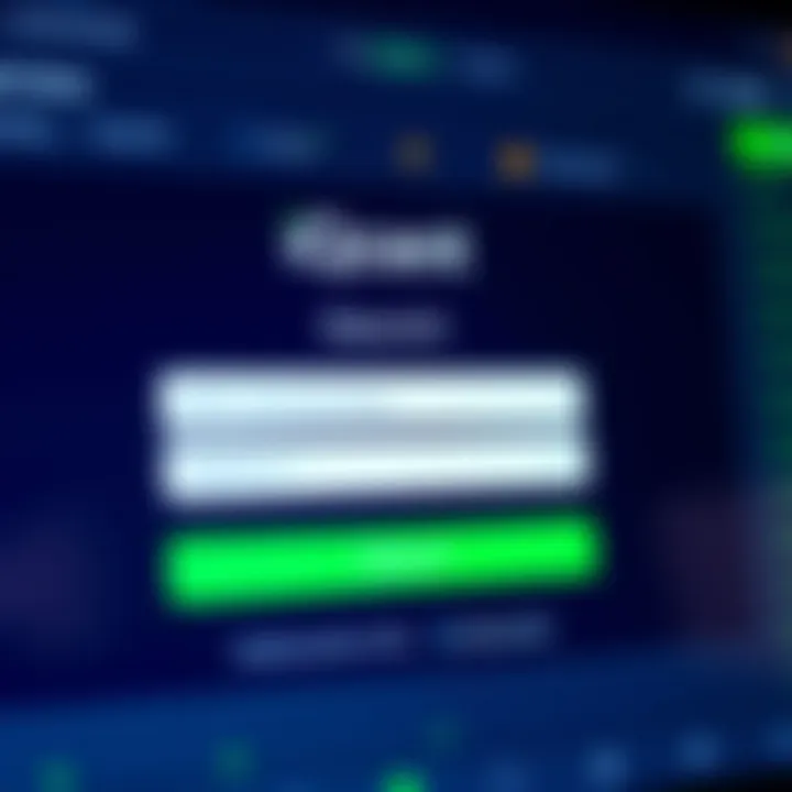 IQCent login page interface showing fields for username and password