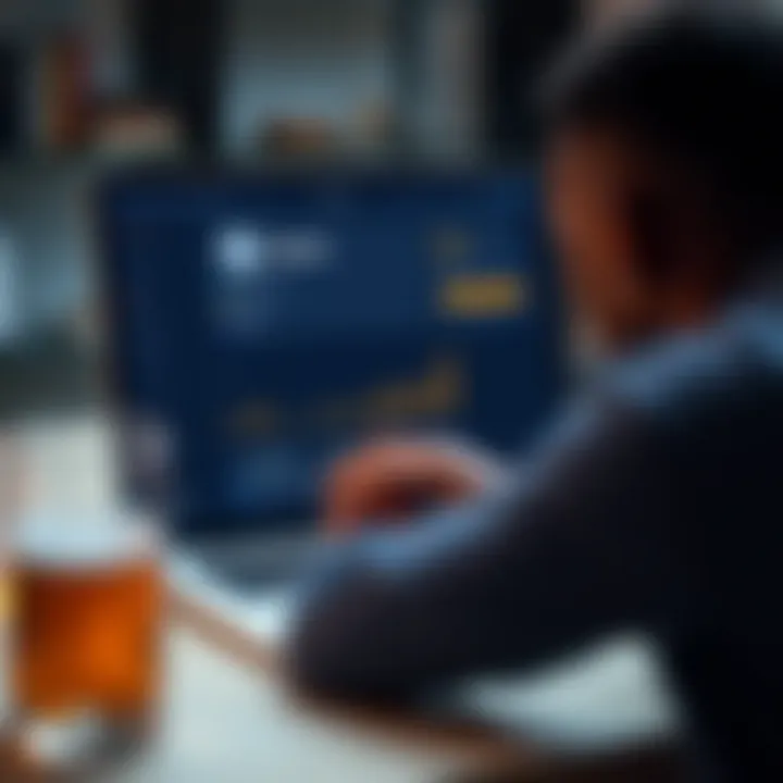 User accessing Bybit affiliate portal on a laptop with earnings graph