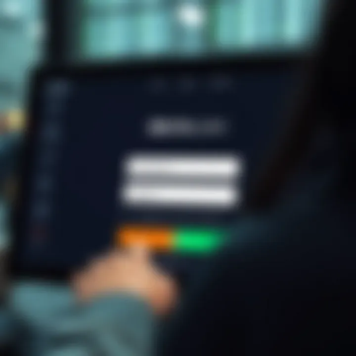 Login page interface showing fields for entering username and password on Deriv platform