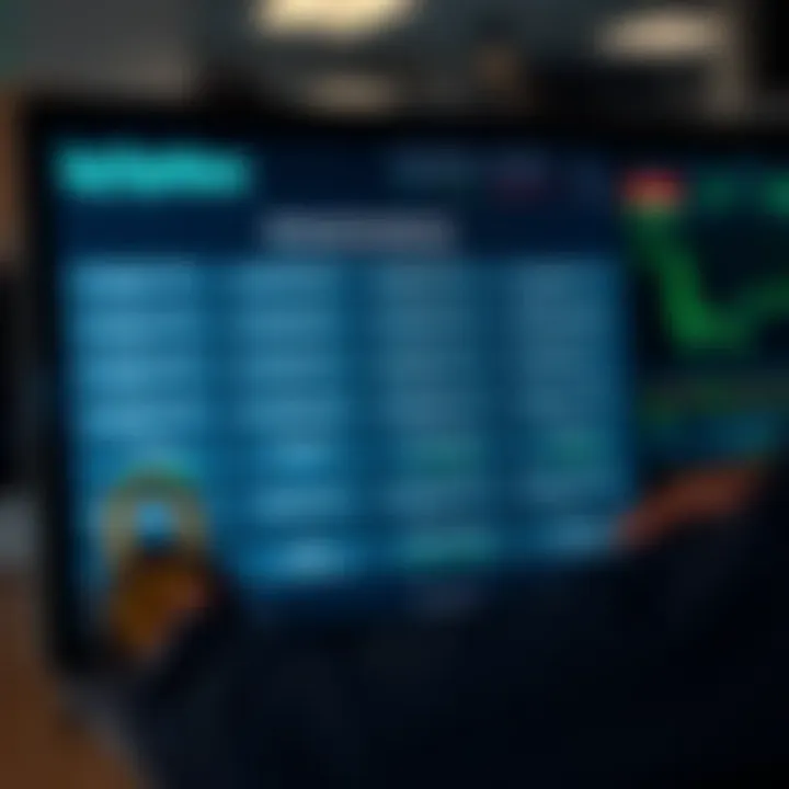 Selection of different account types and security features offered by an online trading platform