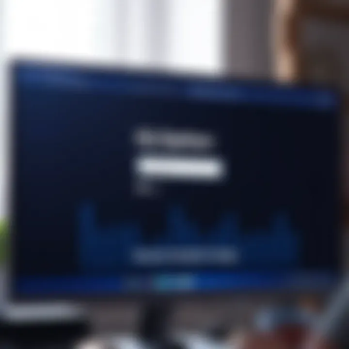 Screenshot of IQ Option login page on a computer screen showing username and password fields