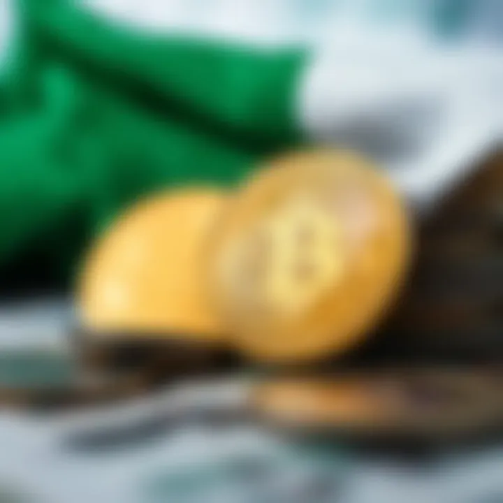 Cryptocurrency Regulation and Impact in Nigeria Digital representation of Bitcoin with Nigerian Naira symbol and regulatory icons