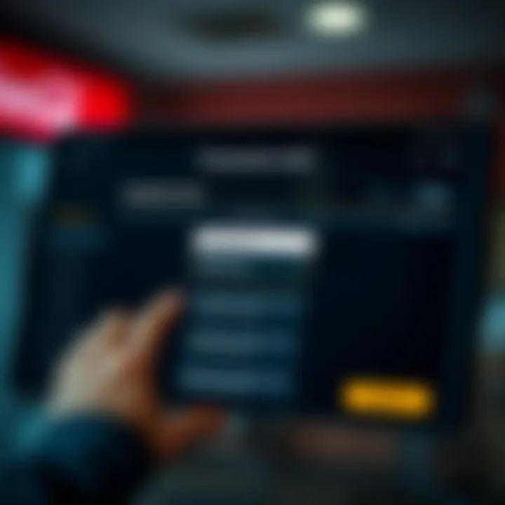 Digital Banking Interface Demonstrating Transaction Limit Management Illustration showing a digital banking interface highlighting transaction limits and options to manage them