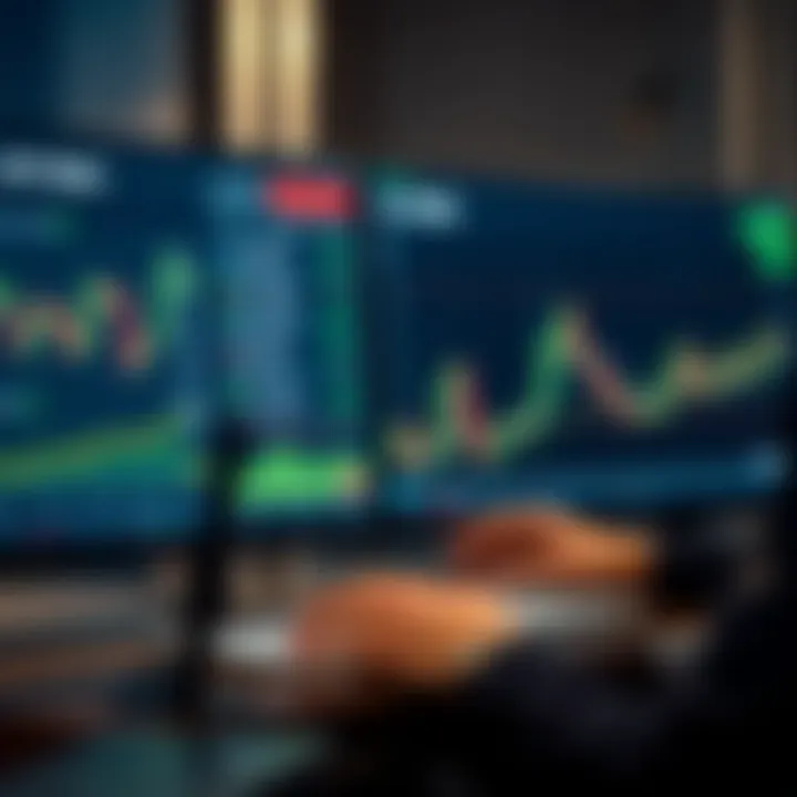 Secure online financial trading platform interface with charts and graphs
