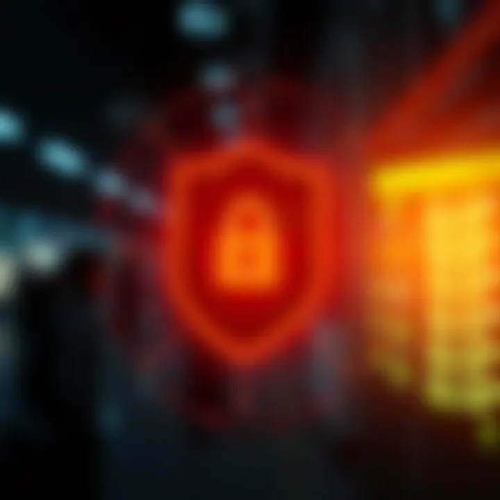 Secure digital shield icon representing platform security and data protection