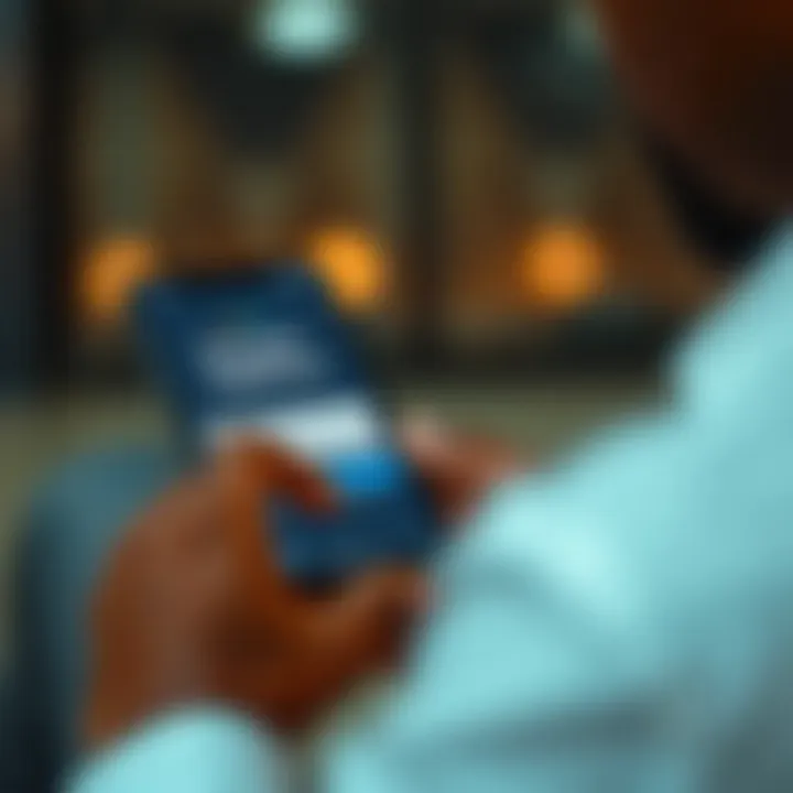 Mobile Access to Pocket Options Login User entering login credentials on a mobile device to access Pocket Options trading platform