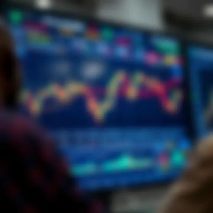 Chart displaying forex market analysis and trading strategies on a digital screen