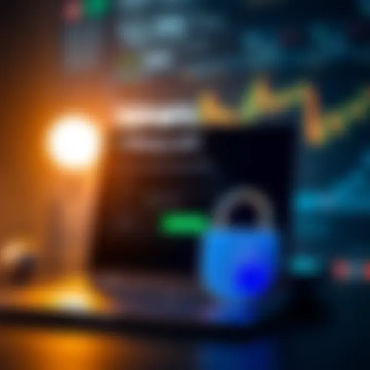 Illustration of a secure account setup with shield and lock icons emphasizing online safety for Nigerian traders