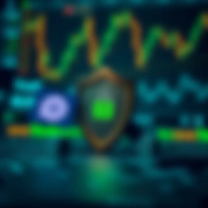 Visual representation of security and regulation with a shield and certificate icons symbolizing trust in online trading platforms