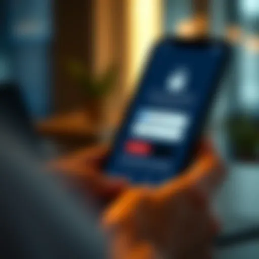 Secure login screen showing mobile phone verification code for enhanced account protection