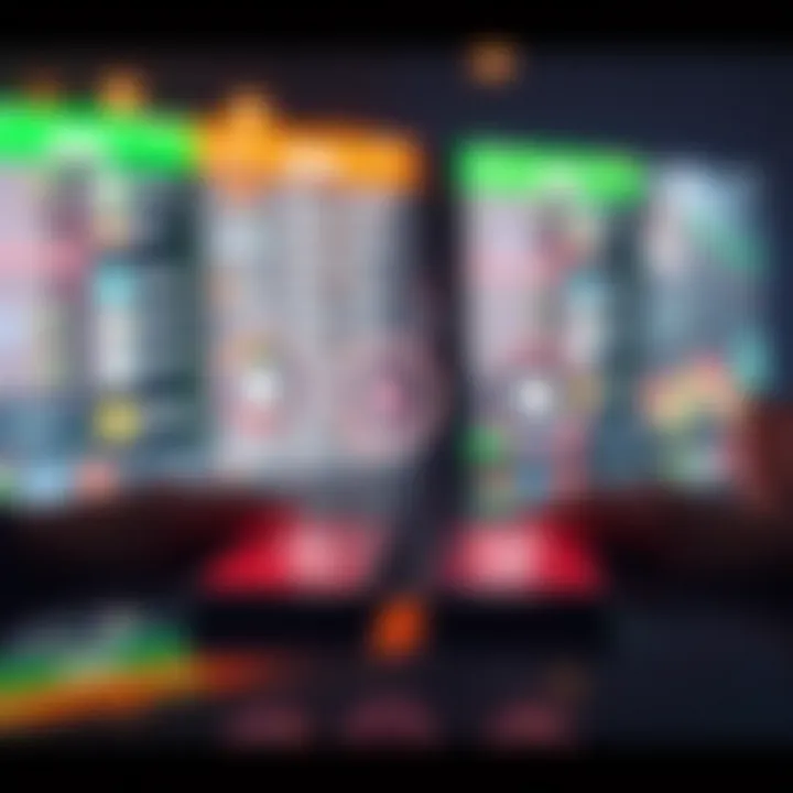 Mobile devices exchanging app icons symbolizing digital app trade