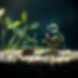 Illustration showing water droplets forming a sustainable ecosystem with interconnected elements symbolizing Aquafunded technology