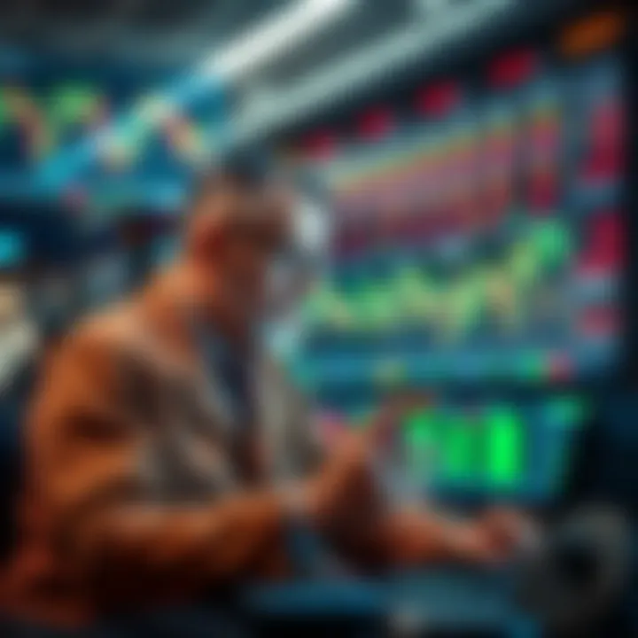 Bill Lipschutz analyzing currency charts with financial data overlays