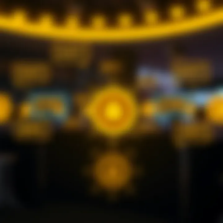 Illustration of a secure digital community network with safety symbols and chat bubbles