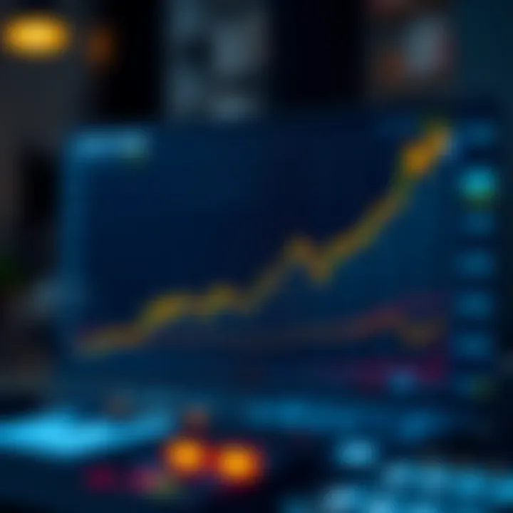 Graph showing growth of investment portfolio through automated trade replication