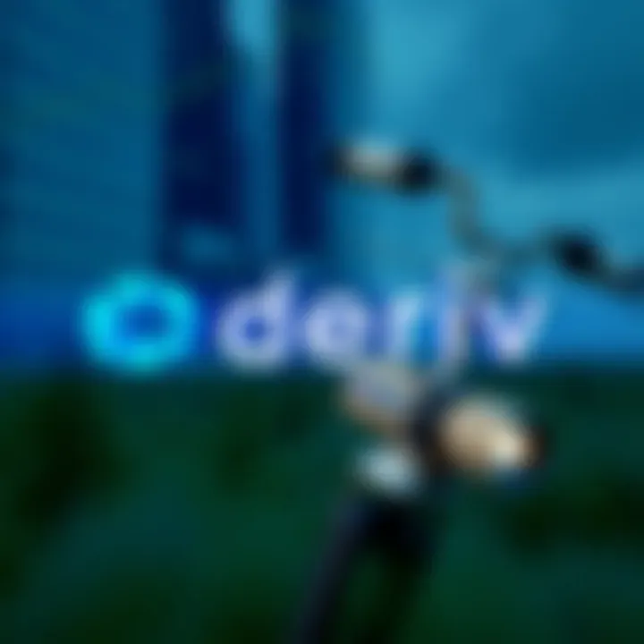 Deriv Logo Featuring Modern Geometric Design and Trustworthy Blue Tones Modern Deriv logo showcasing sleek geometric shapes and vibrant blue hues symbolizing trust and innovation in financial trading