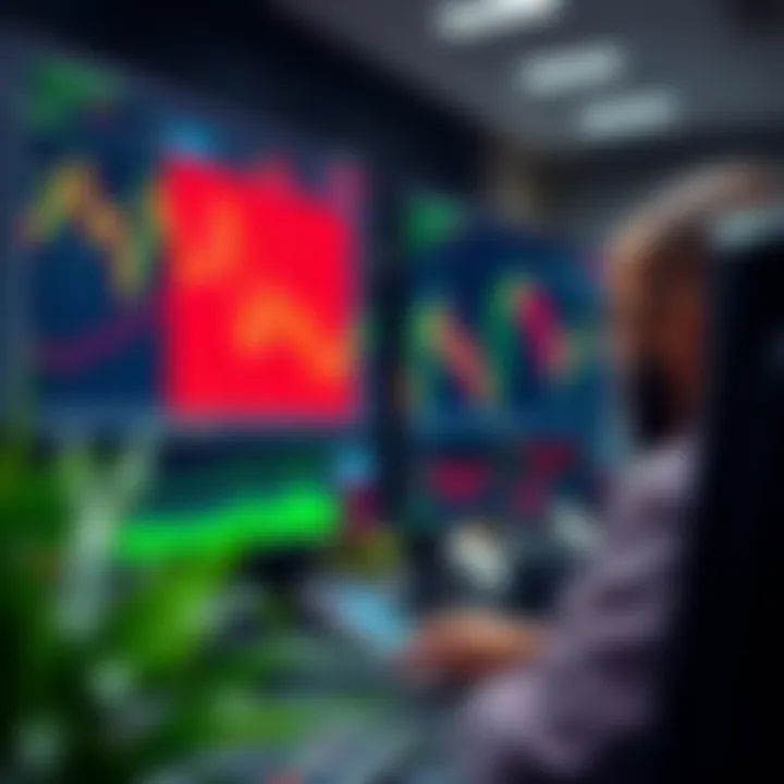Illustration of a Nigerian trader analyzing stock market data on a computer screen