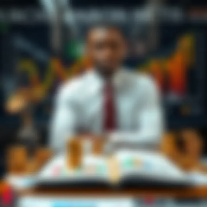 Uche Paragon's Entrepreneurial Ventures and Wealth Management Visual representation of business growth with financial charts and Nigerian cultural elements