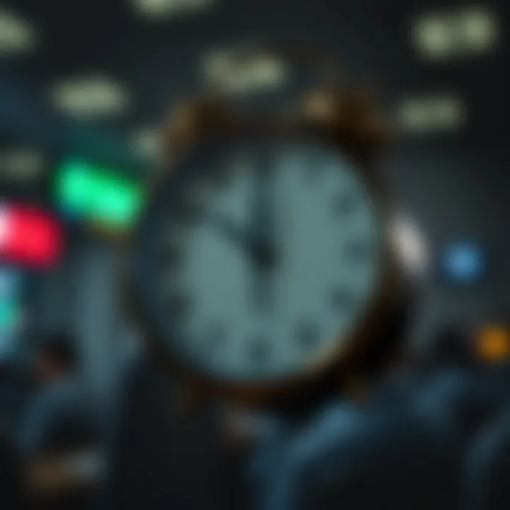 Clock displaying the overlap of US forex trading hours with Nigerian local time