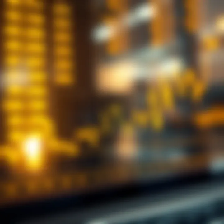 Graph showing fluctuations of gold price against US dollar reflecting market trends