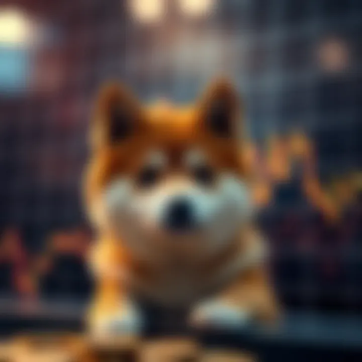 Graph showing Shiba Inu coin price trends and market fluctuations
