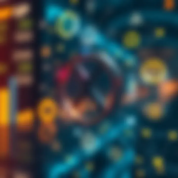 Key Influences on XRP Market Value and Investment Risks Abstract representation of regulatory symbols, technology nodes, and investment risk icons