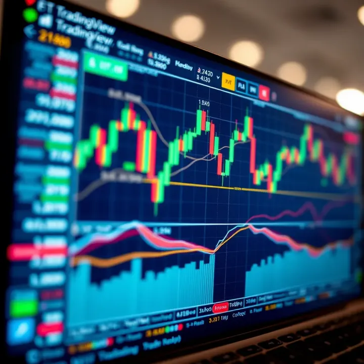 TradingView.com interactive chart displaying various financial market data with multiple technical indicators applied