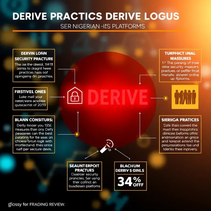 Infographic showing security measures and best practices for using derive login in Nigerian online platforms
