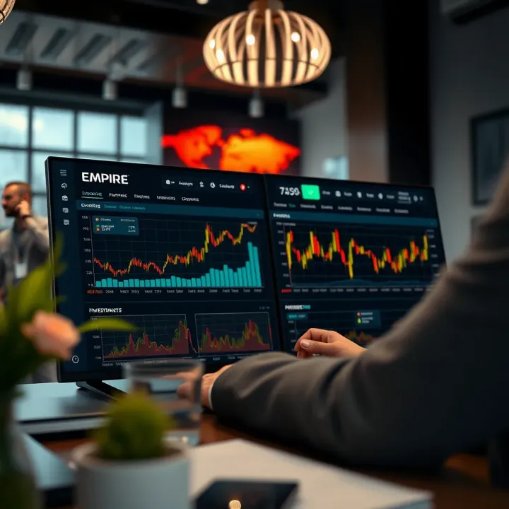 Digital interface displaying investment portfolio analytics and risk management tools
