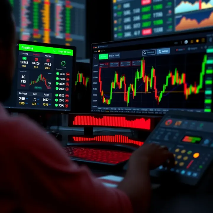 Expert Option trading platform interface showing digital asset charts and trading options