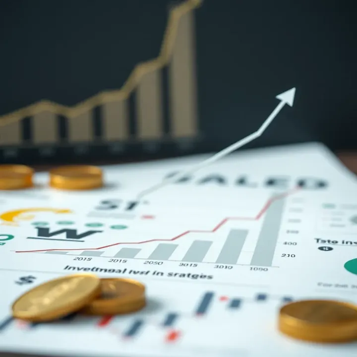 Graph showing potential growth of a small investment with various financial tools